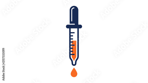 Medical Pipette Dropping Liquid, Science and Health Concept
