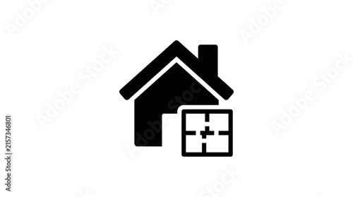 House and Floor Plan Icon