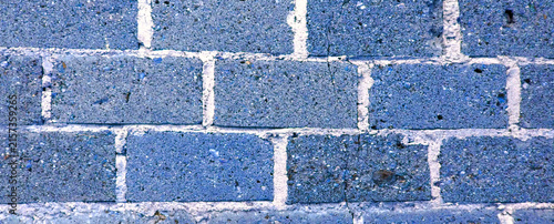 Fotografie Textured blue brick wall background
