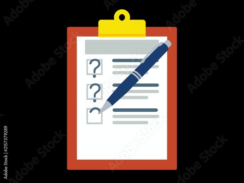 Animated Checklist Clipboard with Pending Stamp for Business Audit and Document Review