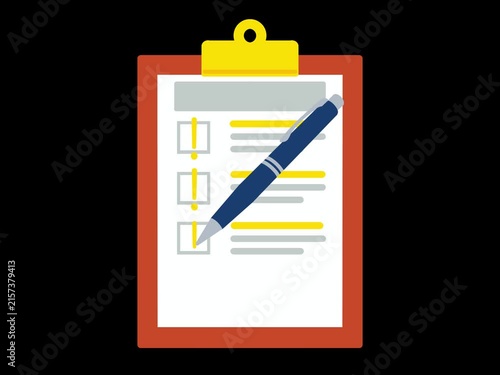 Animated Checklist Clipboard with Warning Stamp for Business Audit and Document Alert