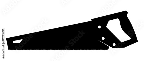 hand saw black and white vector art
