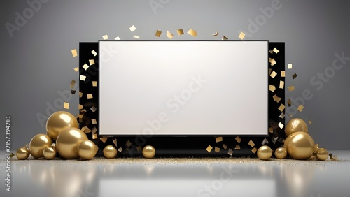 gold frame on a black background