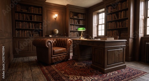 English Manor library