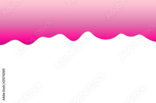 Pink Wavy Gradient Background with Soft Shadow and Abstract Curved Paper Cut Design