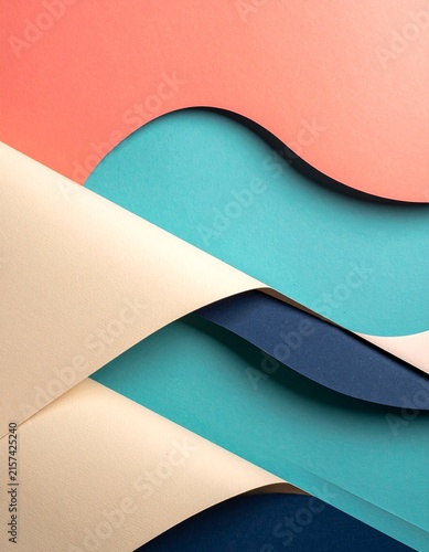 Creative colorful paper craft pattern.	