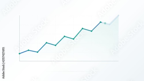 Animated Line Graph Draw-On with Grid Background