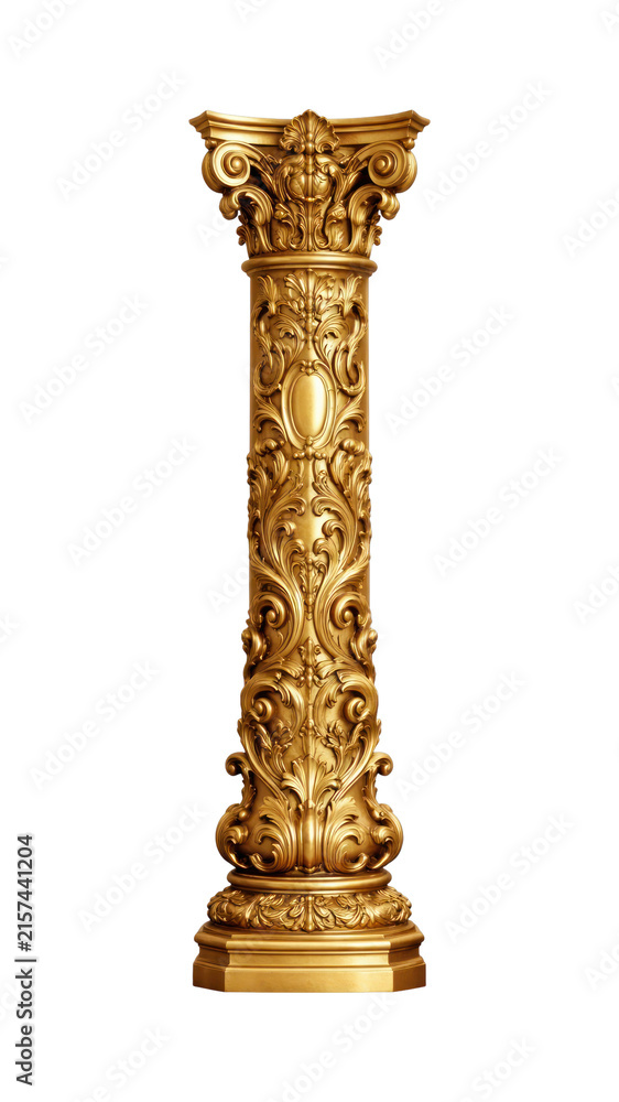 Fototapeta premium PNG Ornate golden decorative column design.