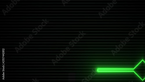 Animated Glowing Neon Interface Elements Forming Shapes on Dark Grid