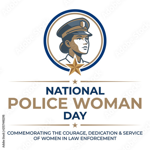 Honoring female law enforcement officers with a round badge emblem celebrating their courage and service