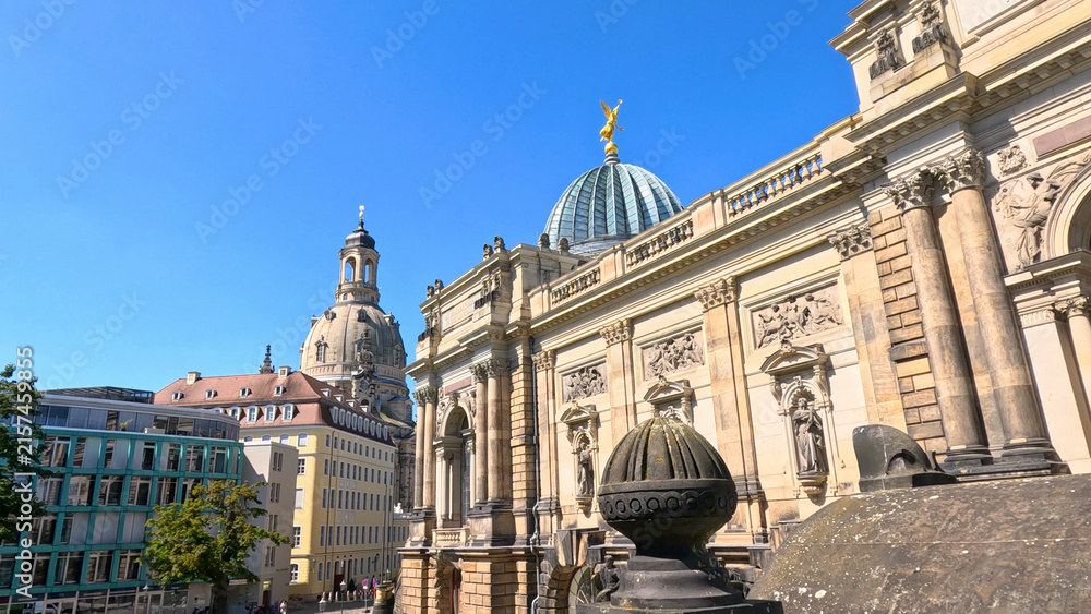 Fototapeta premium Ornate Baroque Architecture of the Dresden Academy of Fine Arts