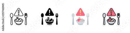 Food Crisis Icon Pack In Multiple Styles
