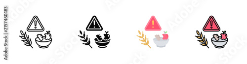 Food Shortage Icon Pack In Multiple Styles