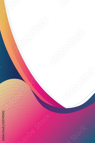 Abstract Vertical Gradient Wave Shape, isolated on transparent background