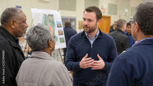 Group discussion at community meeting