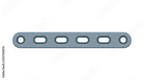 Bild auf Leinwand Medical bone plate isolated on transparent background, surgical implant