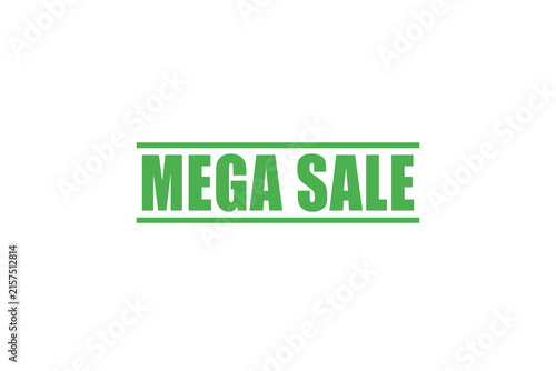 Fotografie Green mega sale text banner isolated on a black background