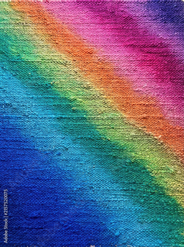 Vibrant Rainbow Gradient Textured Fabric Piece