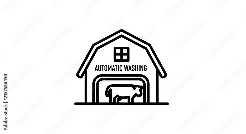 Fototapeta premium Automatic Car Wash Service Logo.
