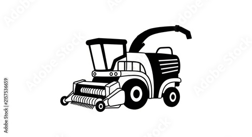 Konstfotografi Black and white lawn mower machine.