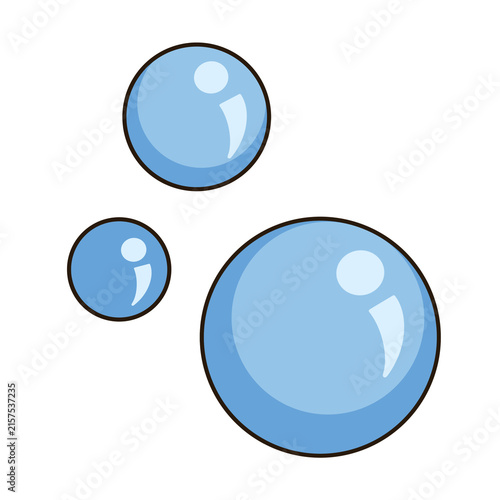 Cute bubbles cartoon hand drawn minimal light blue water bubble graphic for fish tank decor