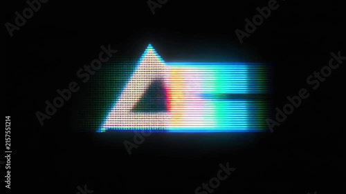 Abstract Digital Glitch Logo Animation with Geometric Symbols