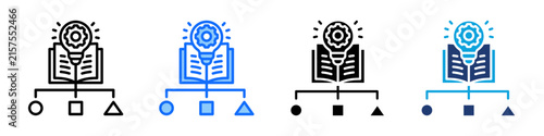 Canvastavla Knowledge Representation Icon Set Multi Style Vector Illustration