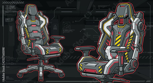 Futuristic Gaming Chair Design Blueprint