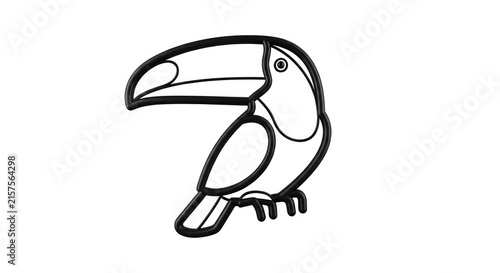 Colorful illustration of a toucan bird.
