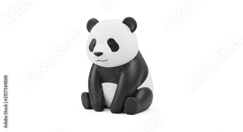 Cute black and white panda toy.