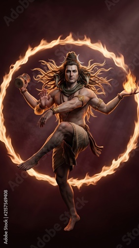 Nataraja Shiva Cosmic Dance – Hindu Deity Ring of Fire