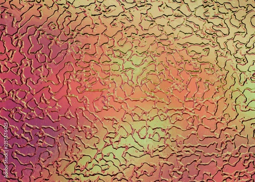 Abstract 3D render of organic wavy lines on gradient background
