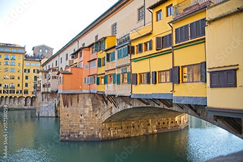 Florence, Italy Ancient Bridge over River