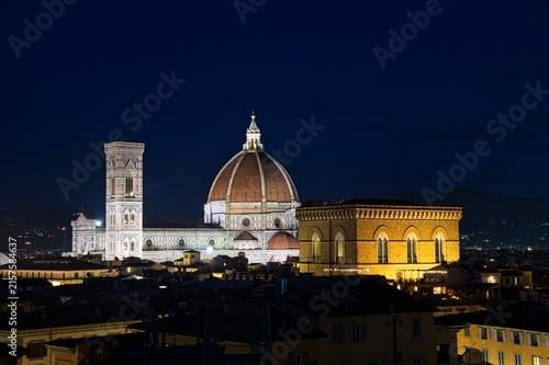 Panorama of Florence Italy at Night