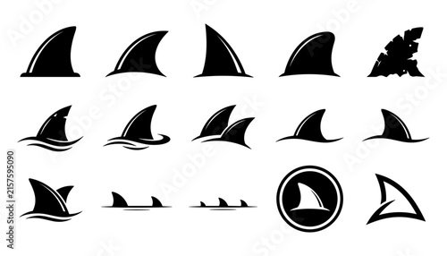 Sails and Sailboat Icons Set in Flat Vector Style. Nautical Transportation Symbo