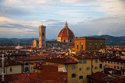 Panorama of Florence Italy at Sunset