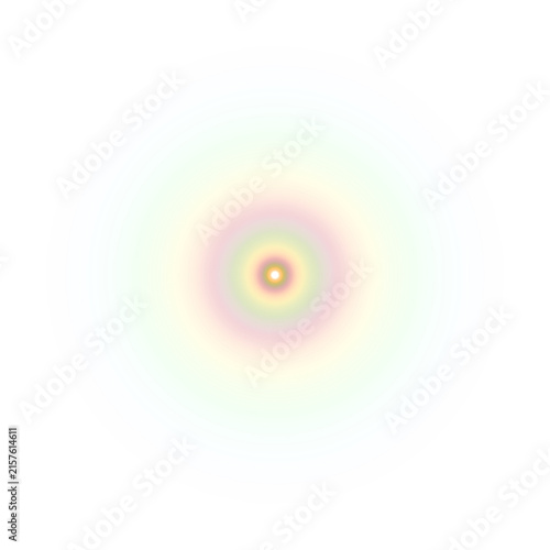 Abstract circular spectrum of vibrant colors, including blue, green, yellow, and red, arranged in concentric rings against a black background, modern and science themes