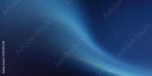 Abstract dark blue texture with grainy film noise and soft glowing light curve overlay