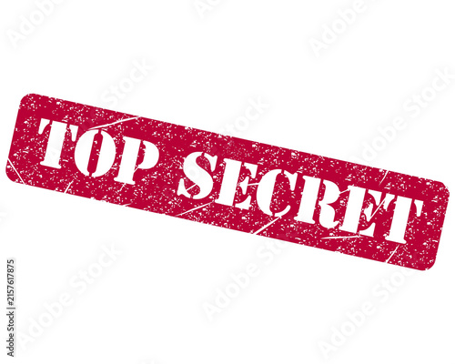 Top secret illustration. White background image top-secret text, vector illustration.