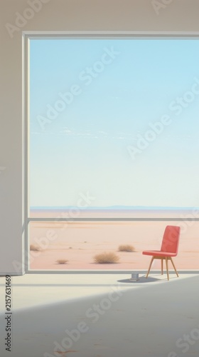 Minimal landscape out of the window view furniture horizon nature.