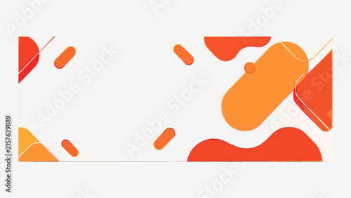 Abstract Orange and White Graphic Banner Background