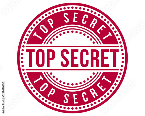 Top secret illustration. White background image top-secret text, vector illustration.