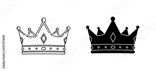 Photography Crown Icons, Royalty Symbols, King Queen Headwear, Monarch Emblem, Royal Accesso