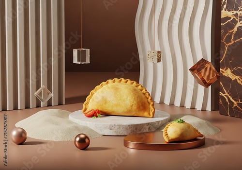 Pixel art food items on wooden table in kitchen