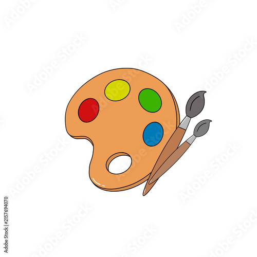 palette and brush, Paint 