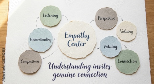 Empathy Center Diagram: Understanding Invites Genuine Connection Through Listening, Perspective, and Valuing