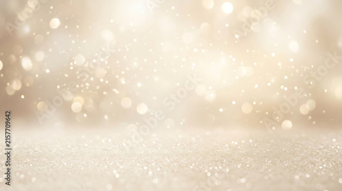 Elegant Gold Glitter Background With Soft Blurred Bokeh Light Effects For Festive Celebrations