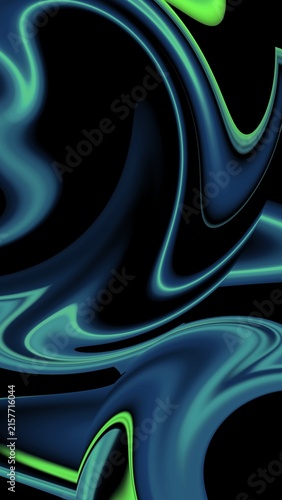 Abstract dark blue and cyan glowing liquid wave background, smooth fluid silk lines