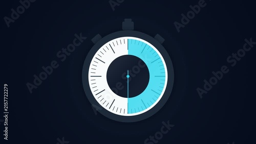Animated Stopwatch Timer Progress Icon Dark Background