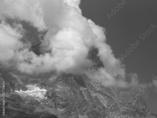 mountain peaks in the alps, monte cervino, italy